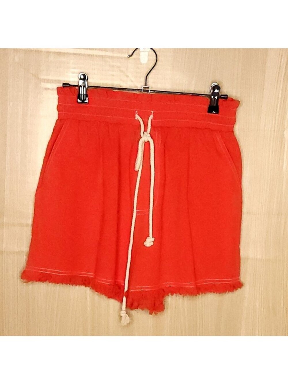 Idem Ditto Red Elastic Waist Shorts Small
